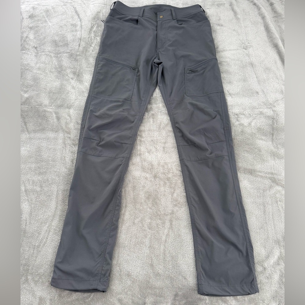 NRS Pants Mens 30x34 Grey Nylon Cargo Zip Pockets Straight Outdoor Sports